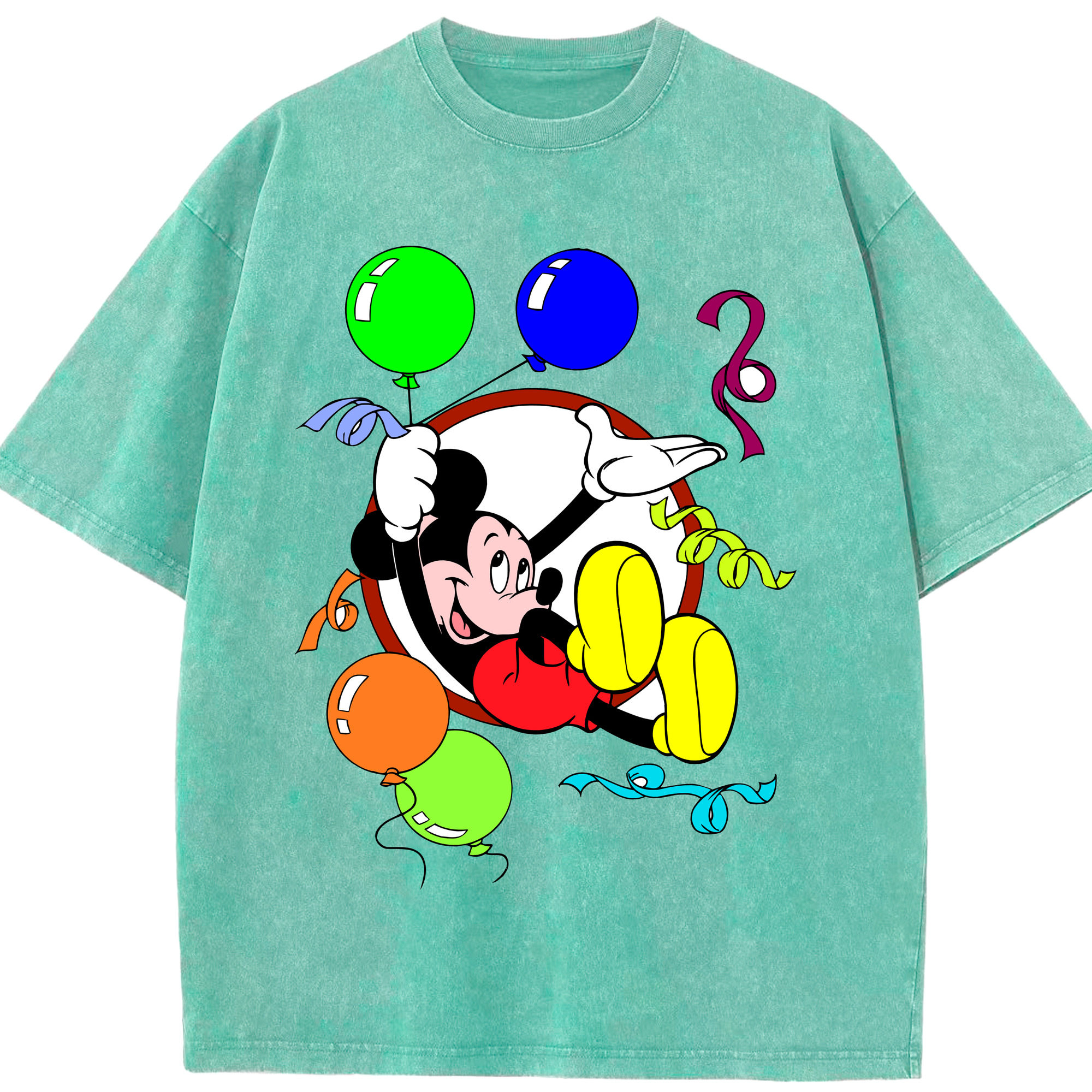 （画像用） ミッキーマウス Mickey Mouse 綿100% ヴィンテージ風 半袖Tシャツ（フロントプリント）